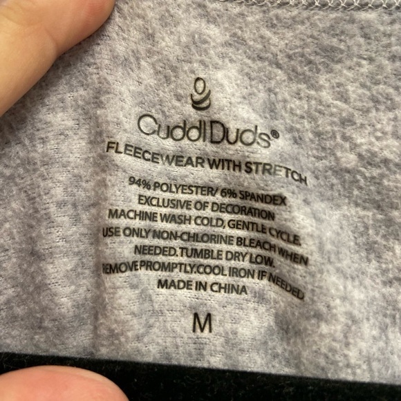 Cuddl duds sweater fleece wear with stretch grey ombre size Medium - Picture 11 of 11
